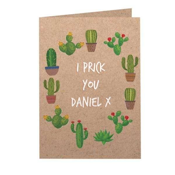 Personalised Cactus Card - Myhappymoments.co.uk