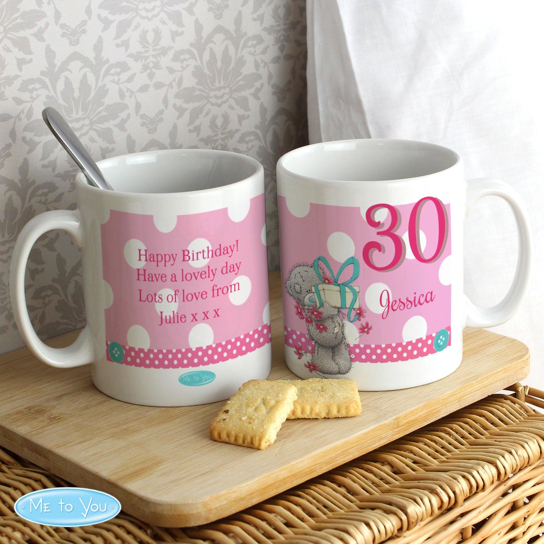 Personalised Me To You Birthday Age Pink Mug - Myhappymoments.co.uk