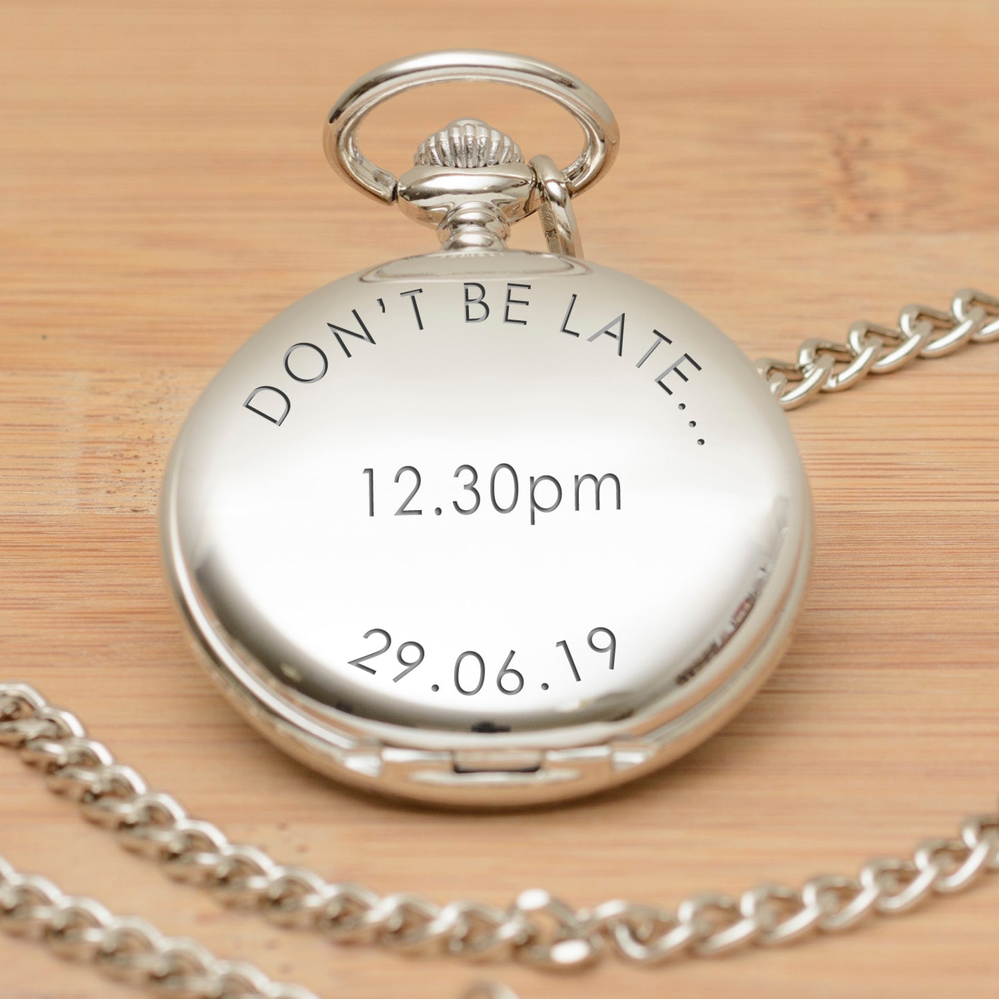 Personalised Don’t be late... Pocket Watch - Groom