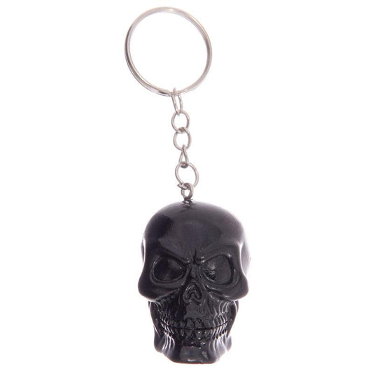 Black Skull Keyring