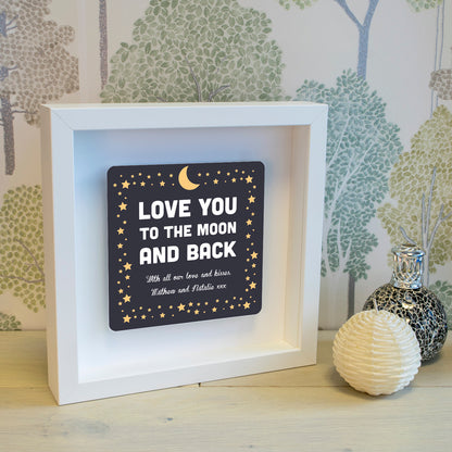 Love You To The Moon And Back Box Frame Wall Art