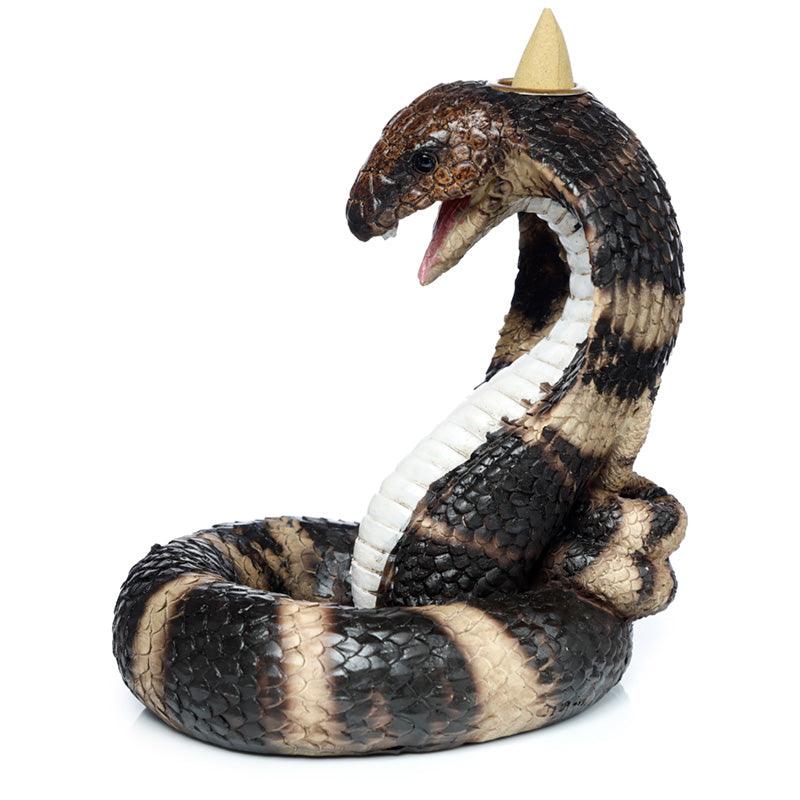 Coiled Cobra Snake Backflow Incense Burner