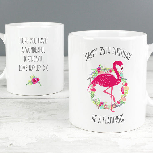 Personalised Flamingo Mug - Myhappymoments.co.uk