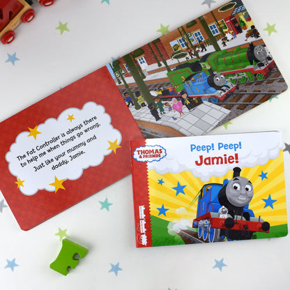 Personalised Thomas and Friends Peep Peep! Board Book - Myhappymoments.co.uk