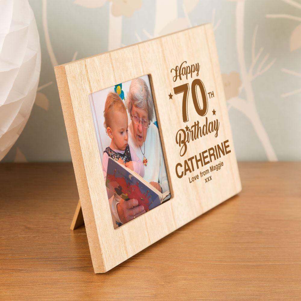 Personalised 70th Birthday Photo Frame