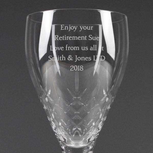 Personalised Cut Crystal Wine Glass - Myhappymoments.co.uk