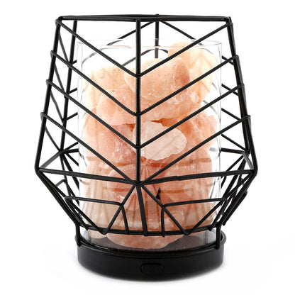 Black Wired LED Salt Lamp