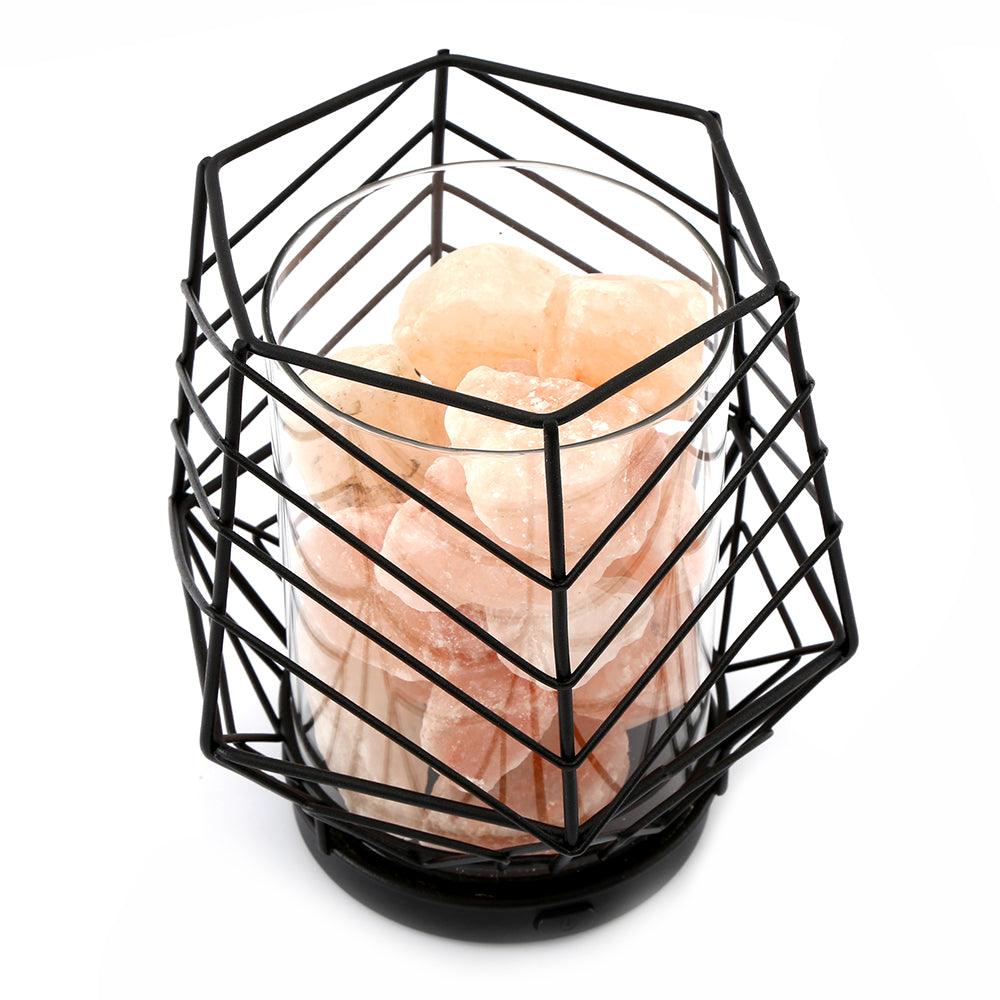 Black Wired LED Salt Lamp