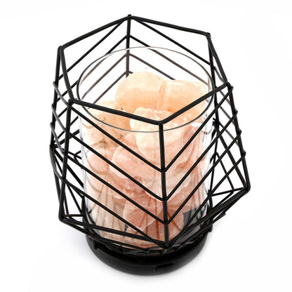 Black Wired LED Salt Lamp