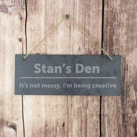 Personalised Bold Design Hanging Slate Sign