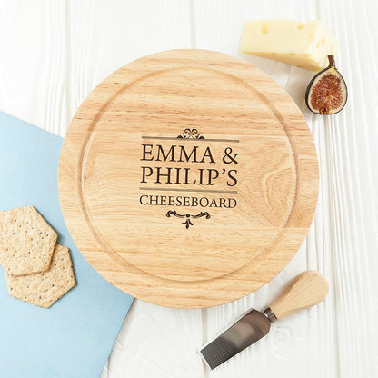 Personalised Couples Cheese Board Set