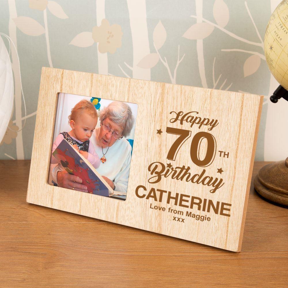 Personalised 70th Birthday Photo Frame