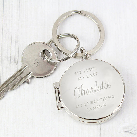 Personalised Classic Photo Locket Keyring