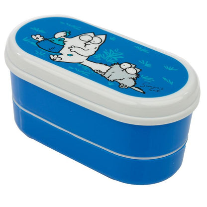 Simon's Cat Stacked Bento Lunch Box with Fork & Spoon