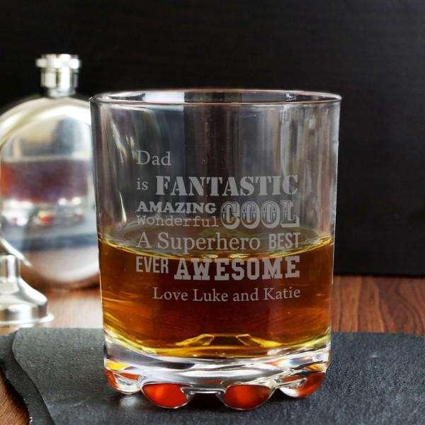 Personalised Superhero Glass Tumbler - Myhappymoments.co.uk