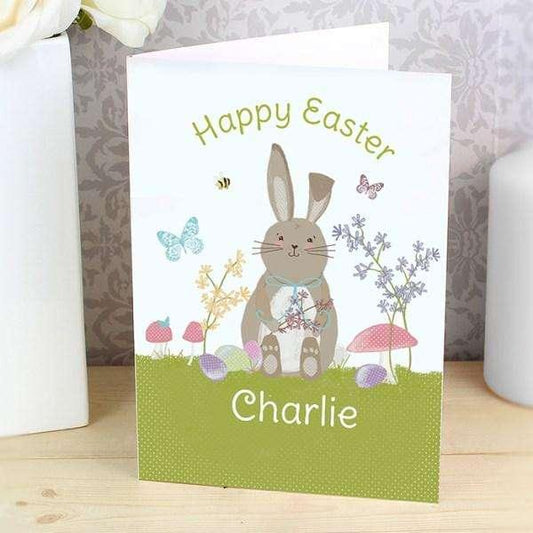 Personalised Easter Meadow Bunny Card - Myhappymoments.co.uk