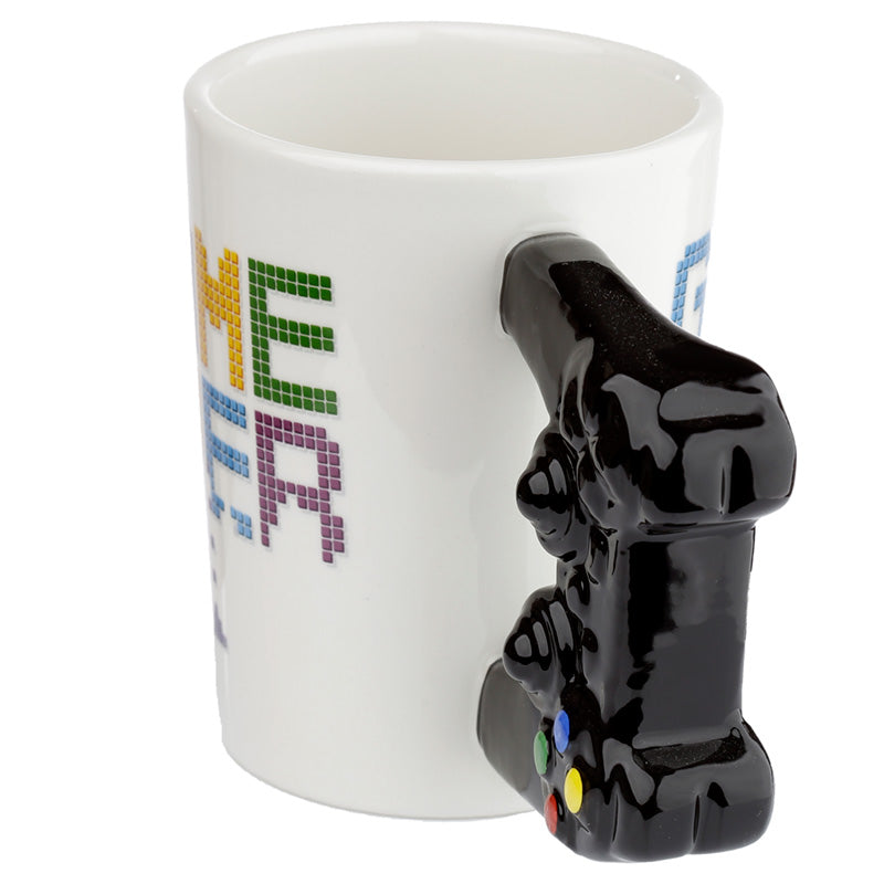 GAME OVER Game Controller Ceramic Shaped Handle Mug