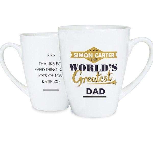 Personalised World's Greatest Latte Mug - Myhappymoments.co.uk