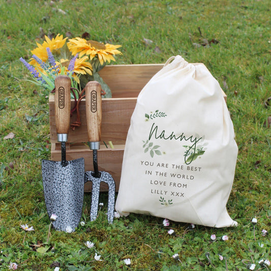 Personalised Floral Gardening Tool Set