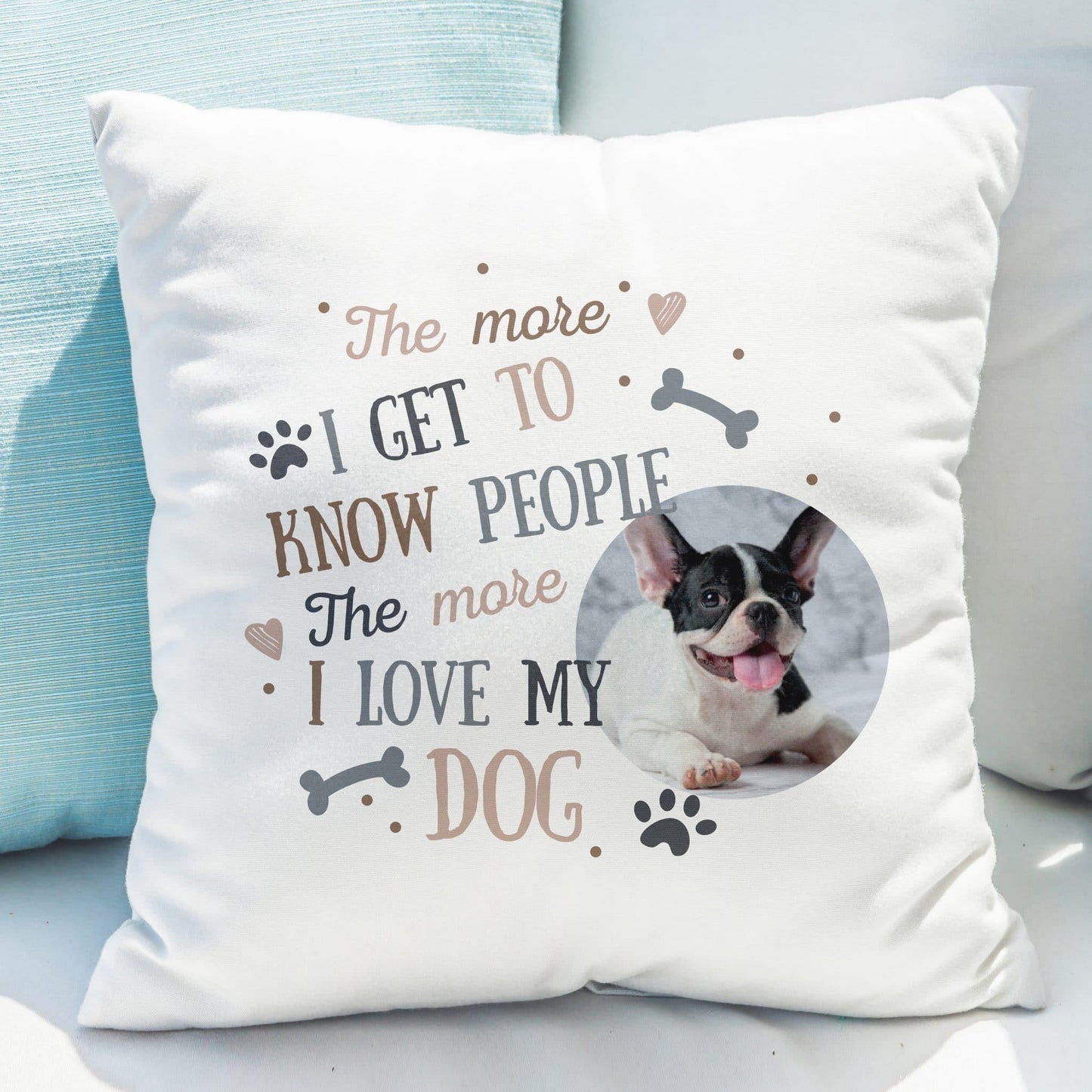 I Love My Dog Photo Upload Cushion