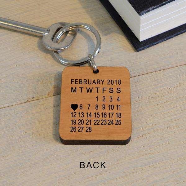 Personalised Upload Photo Wooden Keyring When Baby Met Daddy... - Myhappymoments.co.uk