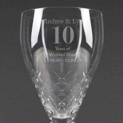 Personalised Special Occasion Cut Crystal Wine Glass - Myhappymoments.co.uk