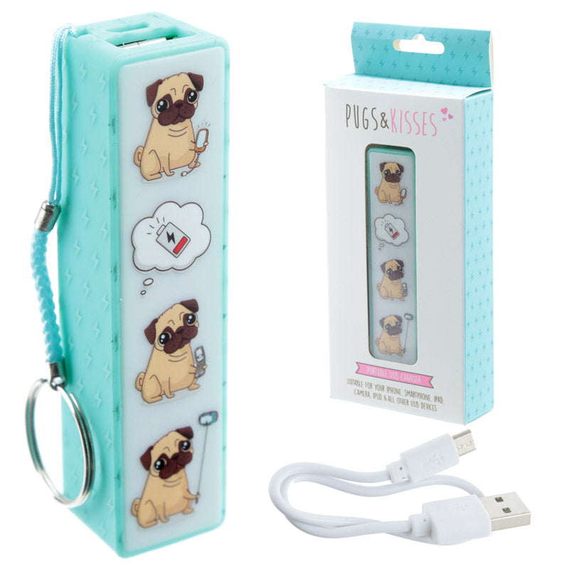 Pug Handy Portable USB Charger Power Bank - Myhappymoments.co.uk