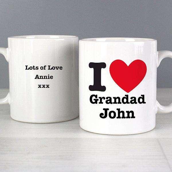 Personalised I LOVE Mug - Myhappymoments.co.uk