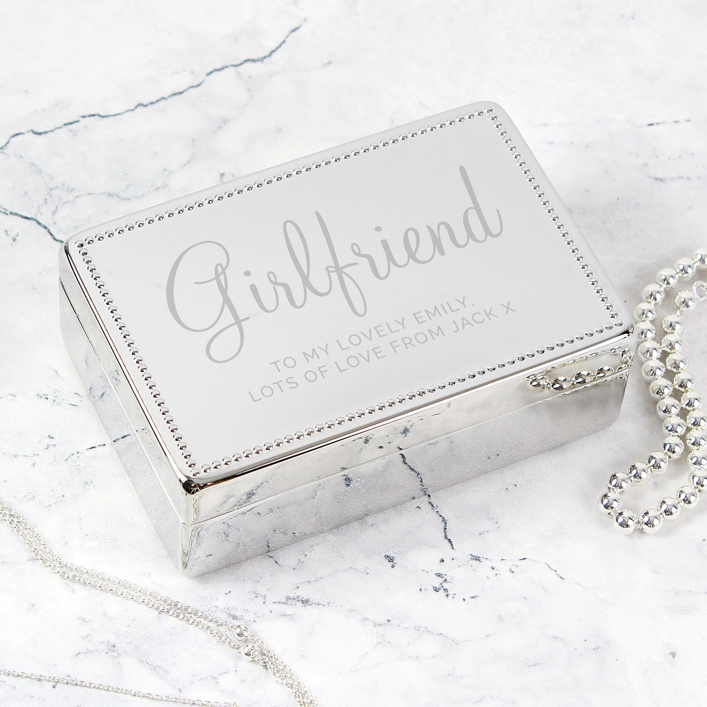 Personalised Rectangular Jewellery Box - Pukka Gifts