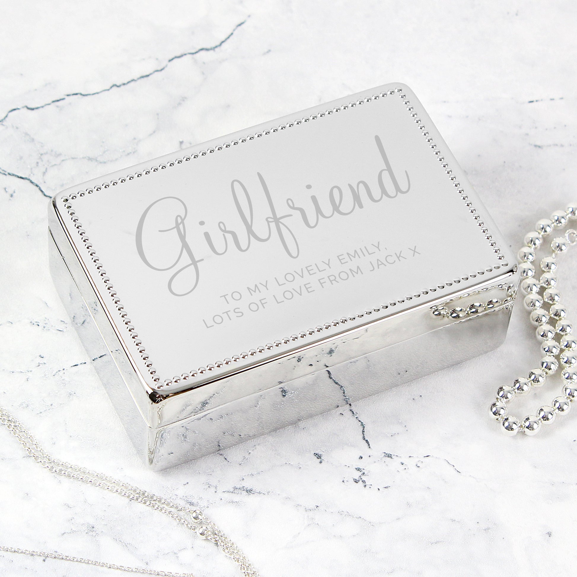 Personalised Rectangular Jewellery Box - Pukka Gifts