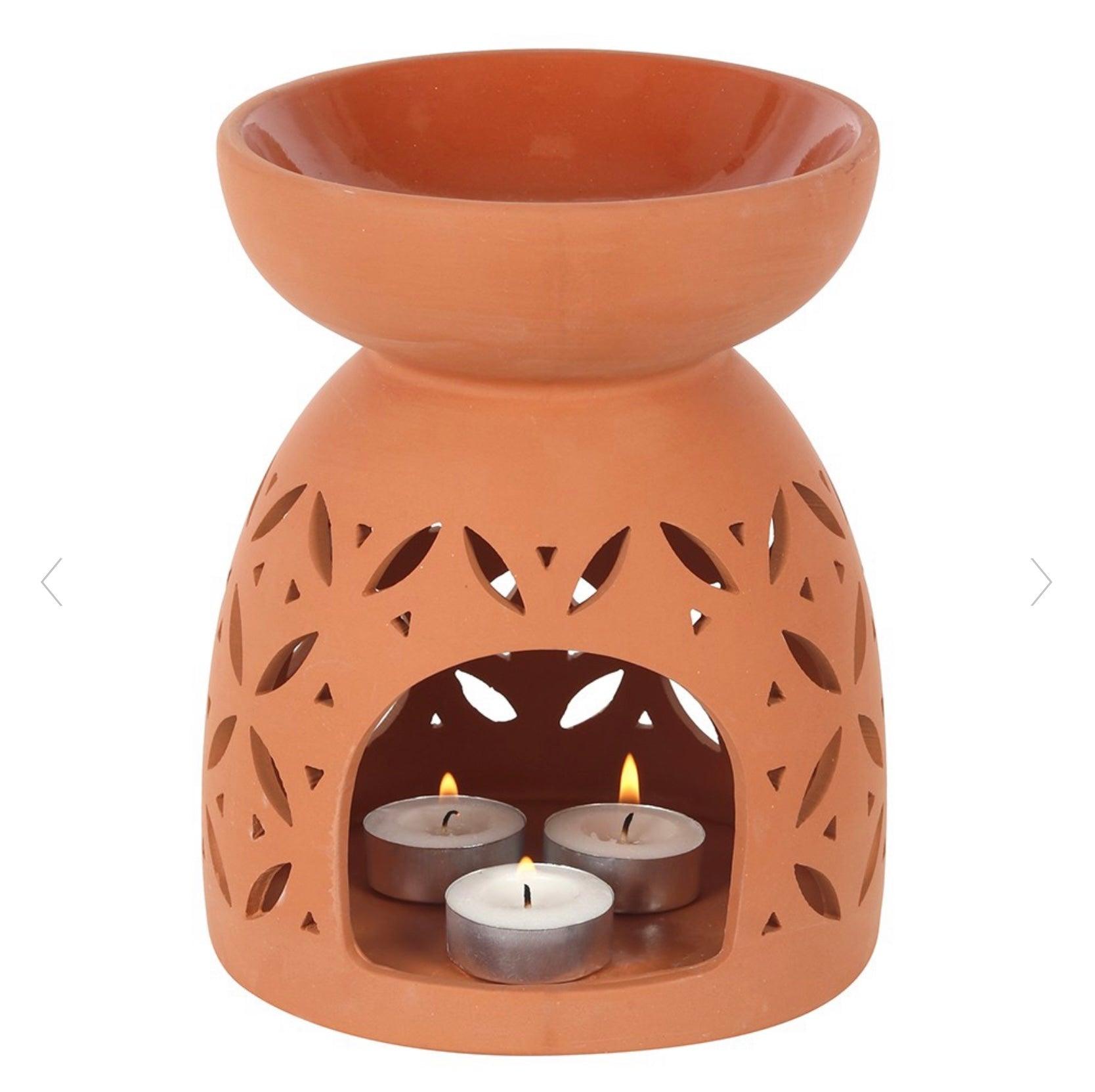 20cm Large Terracotta Oil Burner