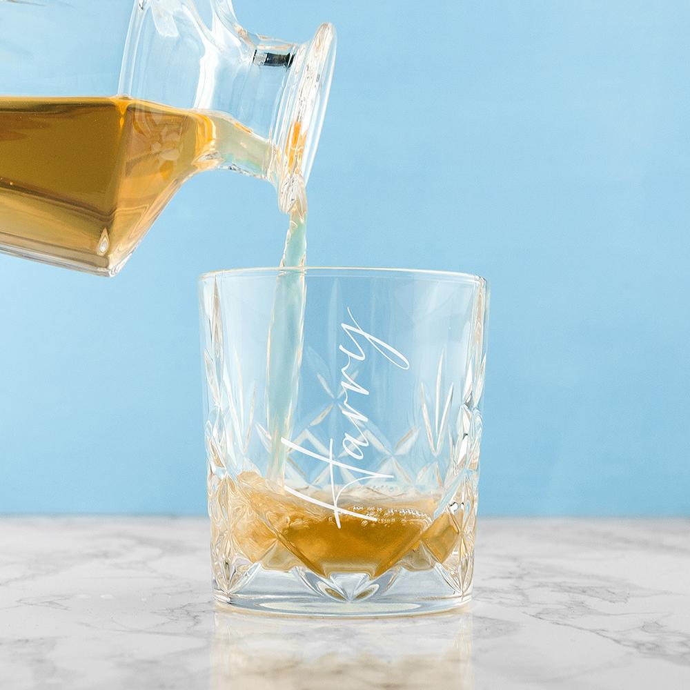 Engraved Crystal Whisky Glass