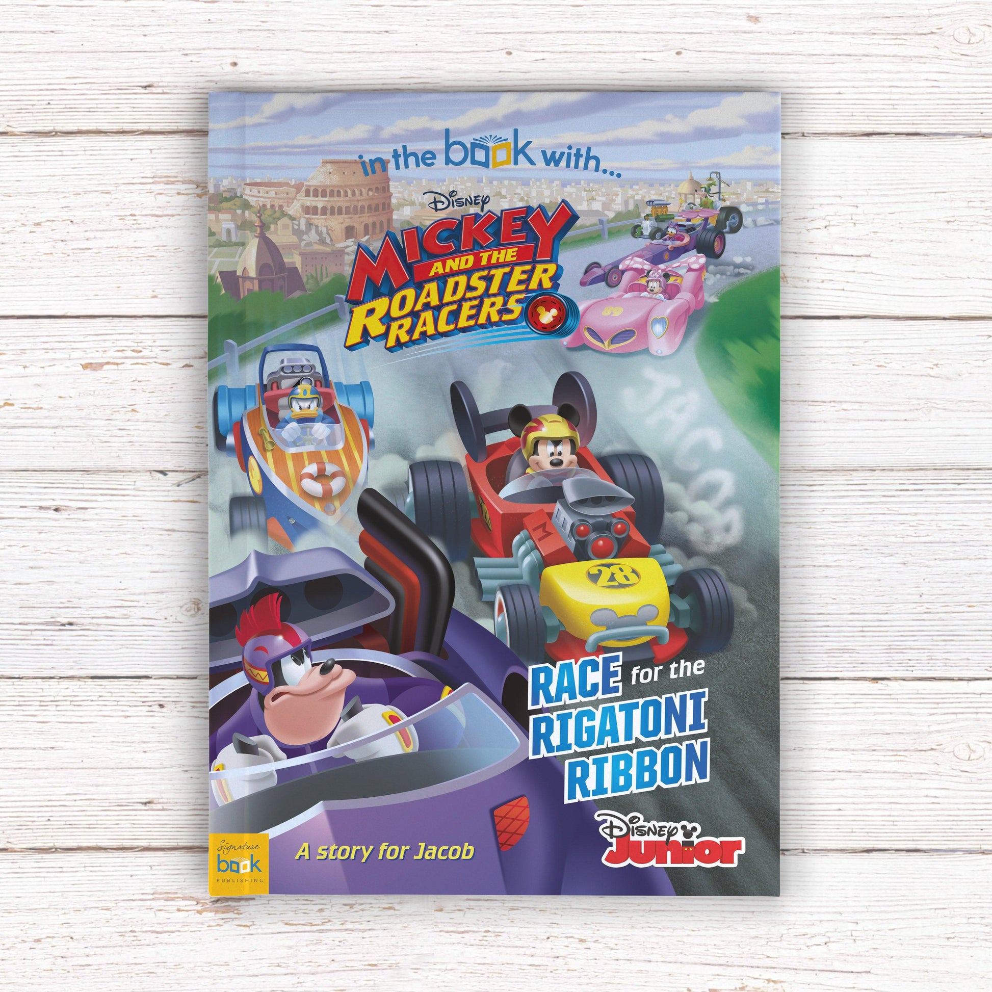 Personalised Disney Jr Mickey and the Roadster Racers Story Book