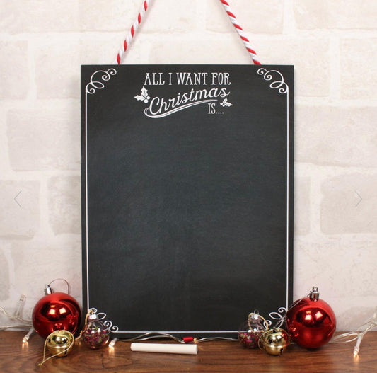 All I Want for Christmas Chalk Board