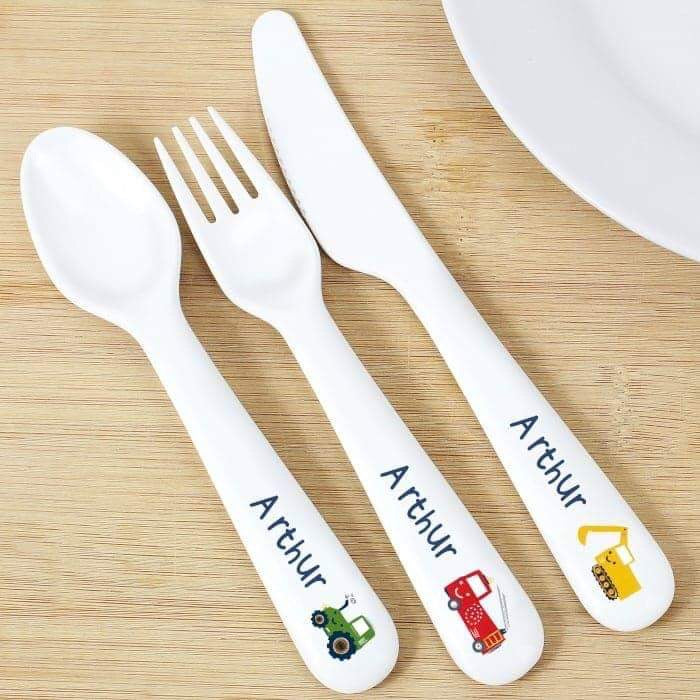 Personalised Vehicles Plastic Cutlery - Myhappymoments.co.uk