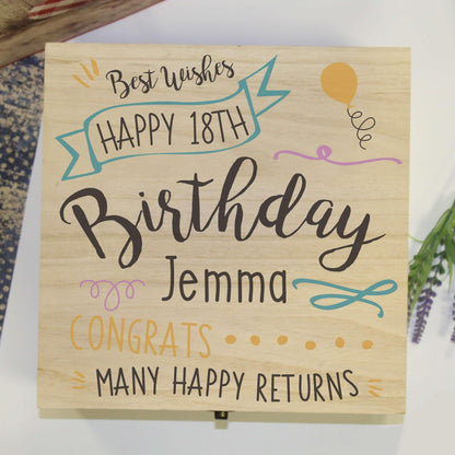 Personalised Birthday Memory Box - Myhappymoments.co.uk