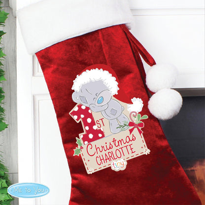 Personalised Tiny Tatty Teddy 'My 1st Christmas' Luxury Stocking