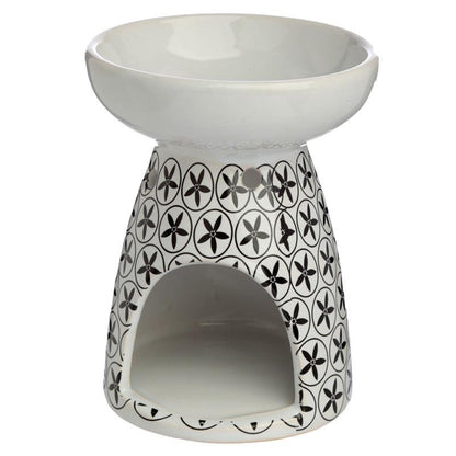 Ceramic Floral Design Ceramic Oil and Tart Burner