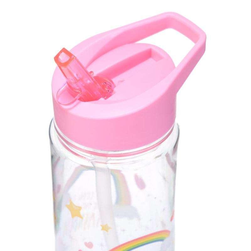 Unicorn Water Bottle with Flip Straw 500ml - Myhappymoments.co.uk