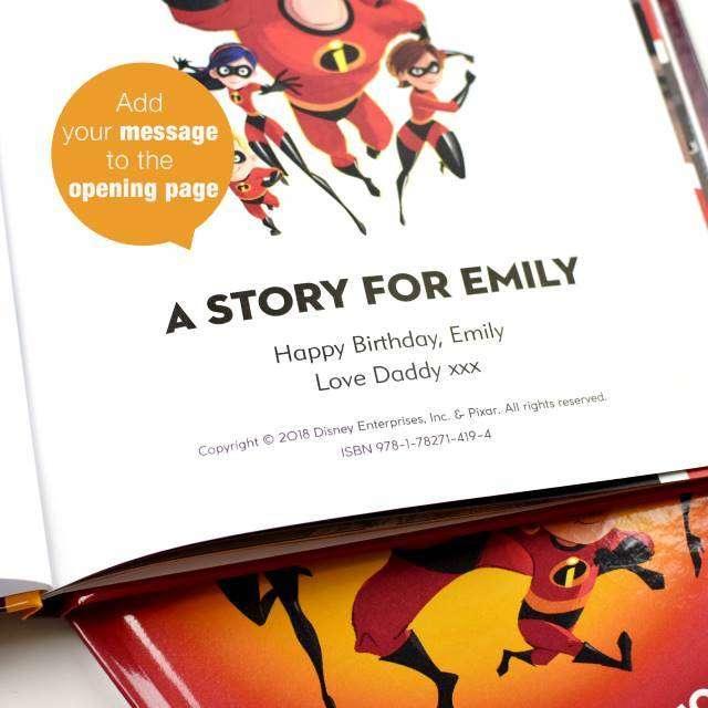 Personalised Disney's The Incredibles 2 Story Book - Myhappymoments.co.uk