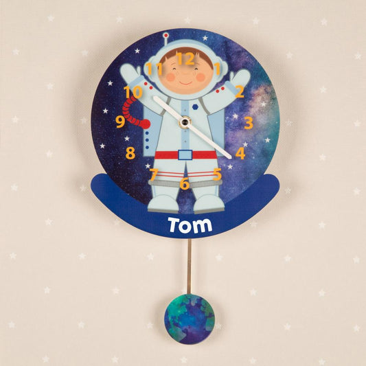 Personalised Pendulum Wall Clock - Astronaut