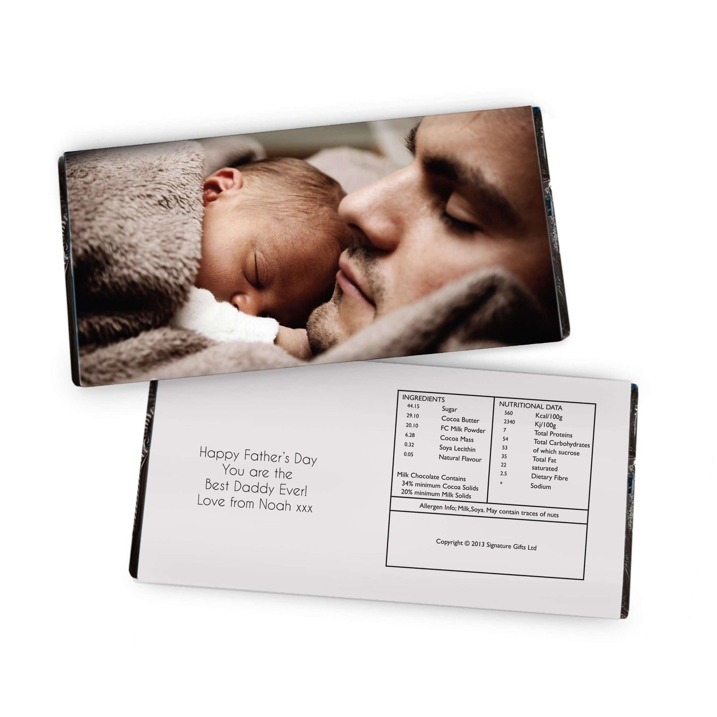 Personalised Photo Upload Chocolate Bar - Photo and Message - Myhappymoments.co.uk