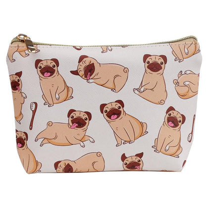 Mopps Pug Small PVC Toiletry Make Up Wash Bag