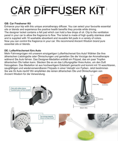 Aromatherapy Car Diffuser Kit - Tree of Life - 30mm