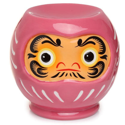 Ceramic Japanese Daruma Oil Burner - Pink