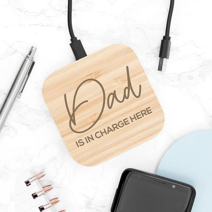 Personalised In Charge Bamboo Wireless Charger