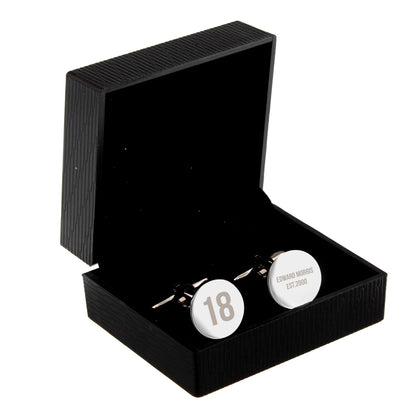 Personalised Birthday Age Round Cufflinks - Myhappymoments.co.uk