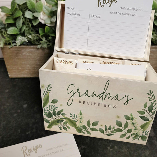 Personalised Floral Recipe Box