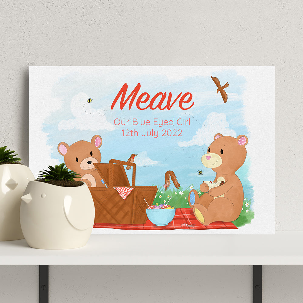 Personalised Teddy Bear Picnic Print