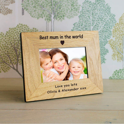 Personalised Best Mum In The World Photo Frame - Myhappymoments.co.uk